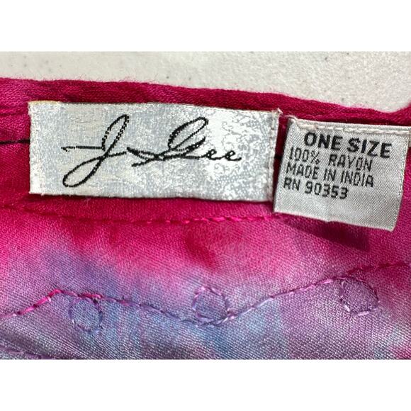 J Gee Tank Midi Dress One Size Multicolor Rainbow Tie Dye Gauzy Embroidered - Picture 3 of 9